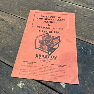 GRAZCOS 45 Series Instruction And Spare Parts Manual Vintage Australian - Foto 1 di 12