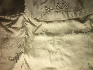 ROYAL SATEEN ROYALTY FLORAL JACQUARD GREEN SATEEN BNWOP - Picture 1 of 2
