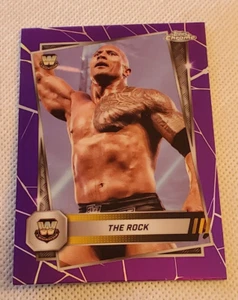 2025 Topps Chrome WWE The Rock #10 Purple Refractor - Picture 1 of 2