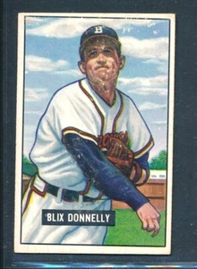 1951 Bowman #208: BLIX DONNELLY "Boston Braves" ~ Good to VG - Picture 1 of 2