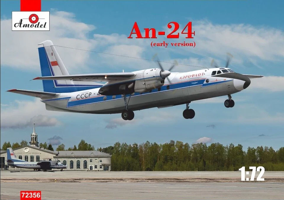 Amodel 1/72 72356 Antonov An-24 (Early) Kit Da Costruzione - Immagine 1 di 1