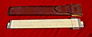 Frederick Post Co No 1462 Slide Rule with Brown Case Vintage - great condition - Picture 1 of 10