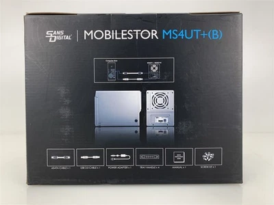 SansDigital MobileSTOR 4-Bay USB 3.0 / eSATA Hardware RAID 5 Tower MS4UT+B - Image 1 of 4