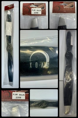 XOAR PJM Matte Black 23x8 RC Model Airplane Propeller 23x8" Wood Gas Prop New - Image 1 of 4