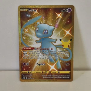 Pokemon Card - Mew 025/025 Secret Rare Celebrations 25th Anniversary Gold NM - Bild 1 von 9