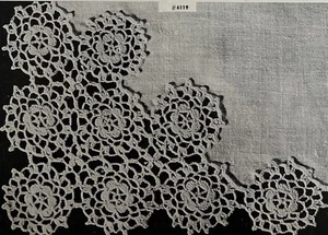 Vintage 1948 Handkerchief Edgings Tatting Crochet Pattern #6119 Lace Doily Trim - Picture 1 of 1