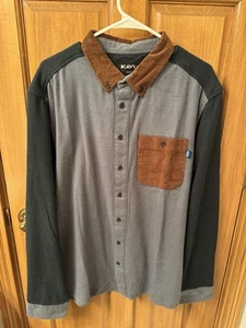 Mens Kavu In The Mix Long Sleeve Corduroy Shirt Kavu Outdoor Wear XL NWOT - Picture 1 of 3
