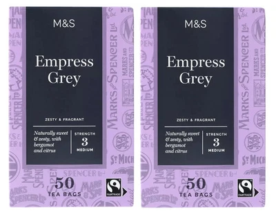 Marks And Spencer M&S Tea Bags Empress Grey Strength 3 Medium Zest 100 Bag 2 Box - Image 1 of 4