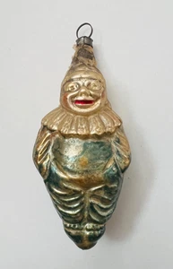 VINTAGE GERMAN GLASS FIGURAL CLOWN CHRISTMAS ORNAMENT GERMANY - Picture 1 of 5