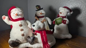 Hallmark Jingle Pals Menge zwei singende animierte Schneemann Paar & Hund VIDEO - Bild 1 von 7