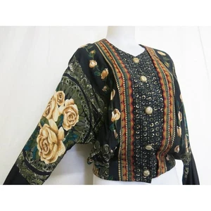 Carole kleine Jacke Topper Bluse Viskose Boho Tribal Tunika Perlen Hippie Mädchen - Bild 1 von 10