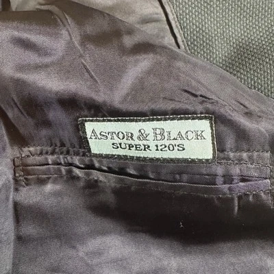 Abrigo deportivo de lana a cuadros a medida Astor & Black Marzoni puños de trabajo EE. UU. 42 R Foto 1 de 4