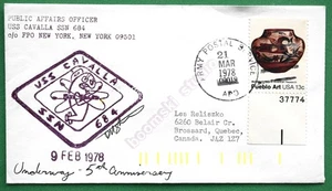 USS CAVALLA SSN-684 signed cover 5th Anniversary dated 1978 (CAN-86) - Picture 1 of 1