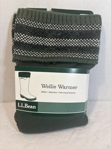 LL Bean GUMMISTIEFELWÄRMER Fleece-Stiefelfutter Damen Medium 8-9 Waldgrün Geometrisches Muster - Bild 1 von 7