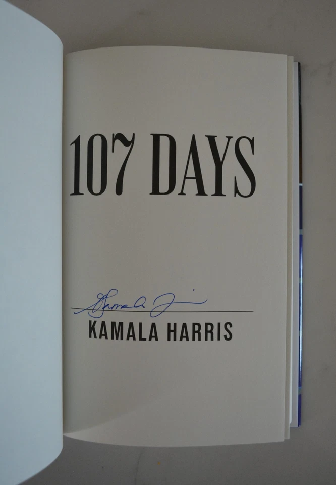 Kamala Harris SIGNED BOOK  107 Days Vice President  HC AUTOGRAPHED - Image 1 of 3