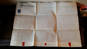 1851 VICTORIAN 19TH C VELLUM INDENTURE - ALVERSTOKE GOSPORT HAMPSHIRE - Picture 1 of 11