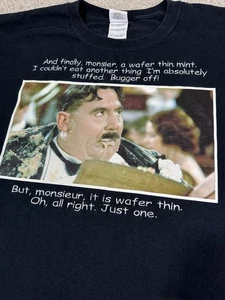 T-shirt vintage Monty Python uomo 3XL Mr. Creosote wafer film Y2K - Foto 1 di 6