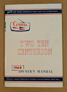 Exc. Cessna Centurion 1968 interior impecable manual del propietario 210H D551-13 11-67 - Imagen 1 de 5