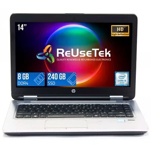 HP ProBook 640 G2 14" HD Intel Core i5-6200U 2.30GHz 8GB RAM 240GB SSD Laptop 💻 - Picture 1 of 21