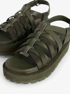 RAG & BONE PARK PLATFORM SANDALS MILITARY OLIVE SIZE UK 6 - Picture 1 of 16
