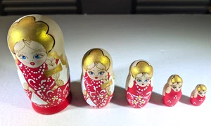 Matroschka russische verschachtelte Puppen handbemalt 5 Stück 6 cm - Bild 1 von 17
