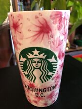Starbucks Washington DC Cherry Ceramic Blossom Traveler Tumbler Coffee Mug 12oz