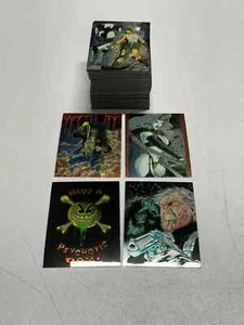 1995 CHAOS COMICS EVIL ERNIE GLOW IN THE DARK COMPLETE 100-CARD SET CHROME CARDS - Picture 1 of 11