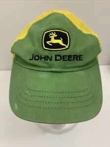 Vintage John Deere Netz Rücken Truckermütze JUGEND Kappe Druckknopflasche - Bild 1 von 10
