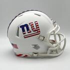 New York Giants CUSTOM Matte White - Stars & Stripes Mini Football Helmet