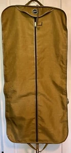 1960s Lark Travel Hanging Luggage Garment Bag Light Brown Original Paperwork - Picture 1 of 15