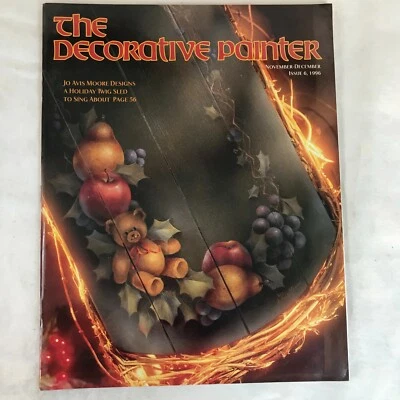 Jo Avis Moor Fall Holiday Sled Decorative Painter Issue 6 1996 November December - Image 1 of 4