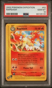 Pokemon Rapidash - Expedition - 62/165 - PSA 10 - Picture 1 of 2