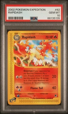 Pokemon Rapidash - Expedition - 62/165 - PSA 10 - Image 1 of 2