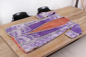Abrigo Ikat Vestido Chapan Bata Uzbeka 61.81" x 47.24" Antiguo Envío Rápido 15008 - Imagen 1 de 24