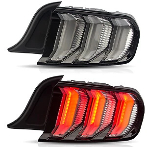 VLAND for 2015-2020 Ford Mustang W/5 Modes Set LED Clear Tail Lights Sequential - Image 1 of 4