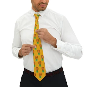 Corbata de piña al revés amarilla multicolor estilo de vida swinger hawaiano - Imagen 1 de 5
