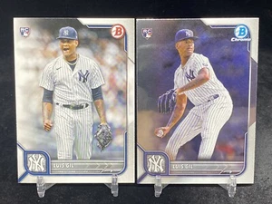 LUIS GIL 2022 BOWMAN CHROME #78 AND BOWMAN PAPER #72 ROOKIE LOT / YANKEES - Picture 1 of 2