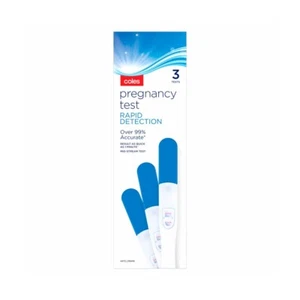 Coles Rapid Detection Pregnancy Test - Mid-Stream - 3 pack - Discrete packaging - Picture 1 of 1