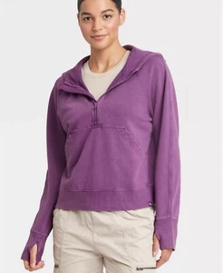 Joy Lab Women’s 1/2 Zip Purple Pullover Size XS - Picture 1 of 6