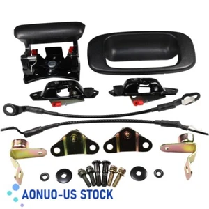 Tailgate Latch Lock Handle Bezel Cable Kits Rear Fits Chevy Silverado Avalanche - Picture 1 of 16