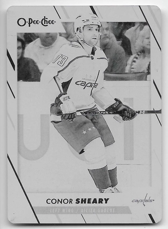23/24 O-PEE-CHEE BLACK PRINTING PLATE #358 Conor Sheary 1/1 - Image 1 of 2