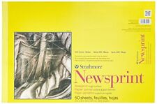 Strathmore 307-812 300 Series Newsprint Pad, Rough 12X18 Tape Bound, 50 Sheets ,