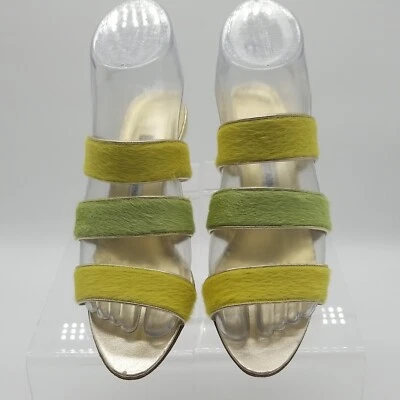 Sandalias Manolo Blahnik verdes de piel sintética con tiras para mujer talla 6 Foto 1 de 4