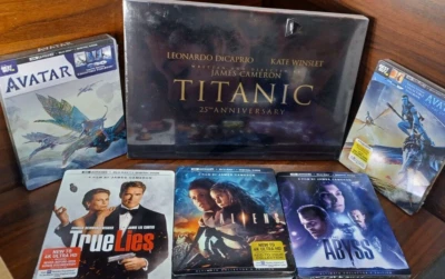 Avatar 1 + 2 4K Digibooks + Abyss /True Lies /Aliens + Titanic Boxset (4K)-NEW! - Image 1 of 4