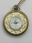 Vintage Burgana Swiss Beautiful Pendant Watch Untested For Parts / Repair 33.8mm