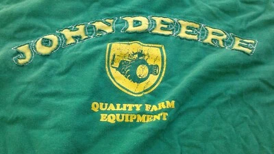 John Deere Boy's Size XL 18 Cotton Short Sleeve Yellow & Green T-Shirt Tractor - Image 1 of 3
