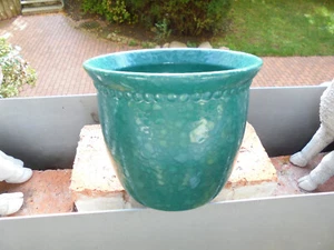 Kleiner hübscher orig. Scheurich Blumenübertopf 911-15cm in Magma Grün - Bild 1 von 3