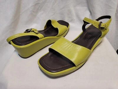 Sandalias de cuña Donald J Pliner de cuero verde para mujer talla 8,5  Foto 1 de 4