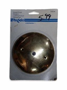 Vintage Angelo Lamparts Brass Finish Modern Lighting Fixture Canopy Kit #70034 - Picture 1 of 4