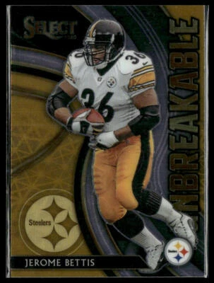 2020 Panini Select #U12 Jerome Bettis Unbreakable Pittsburgh Steelers - Image 1 of 2